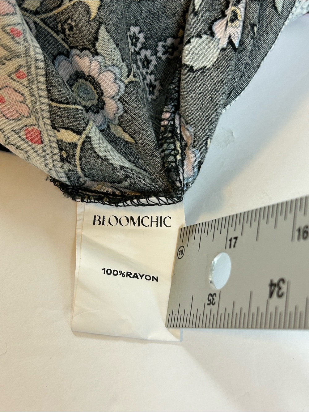 BloomChic Black Floral Print Maxi Dress with Pale Yellow & Soft Pink Blooms - Picture 5 of 9